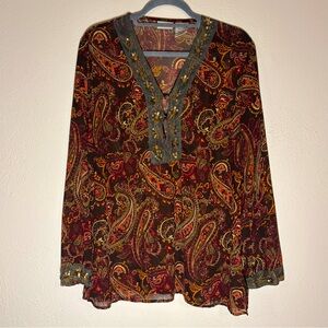 Vintage Paisley Bead Work Top